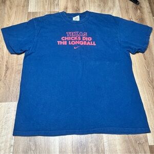 Texas Rangers Shirt Mens XL Blue MLB Baseball Nike Chicks Dig Tee